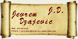 Jevrem Džajević vizit kartica
